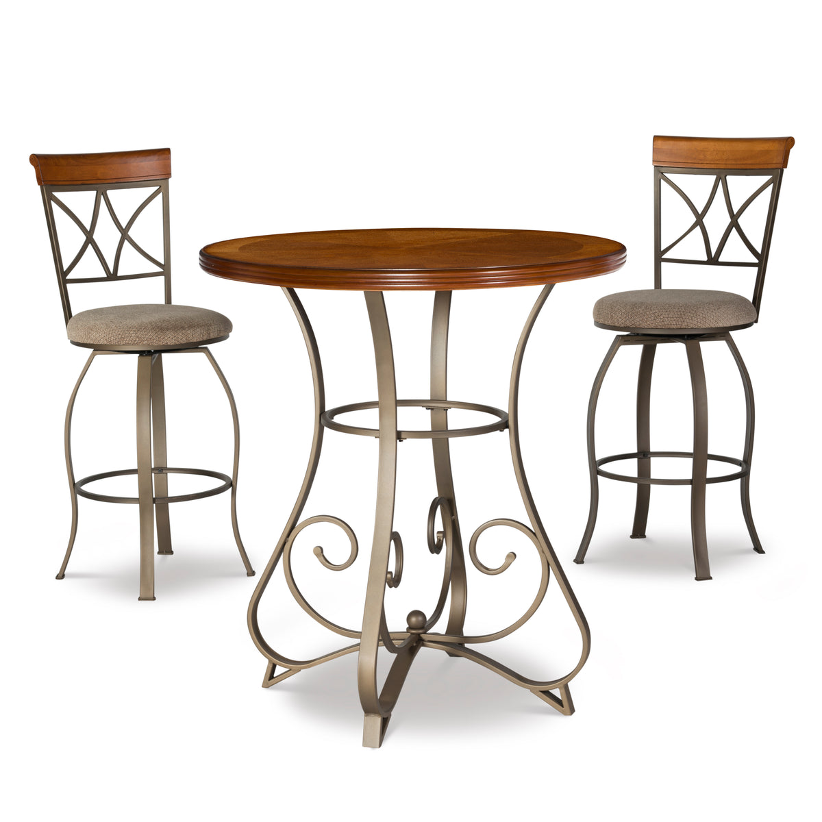 Hamilton 3 Piece Pub Set with Swivel Stools – Linon Home & Design LLC