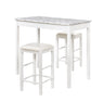 Lance Tavern Set Black With Faux Marble Top