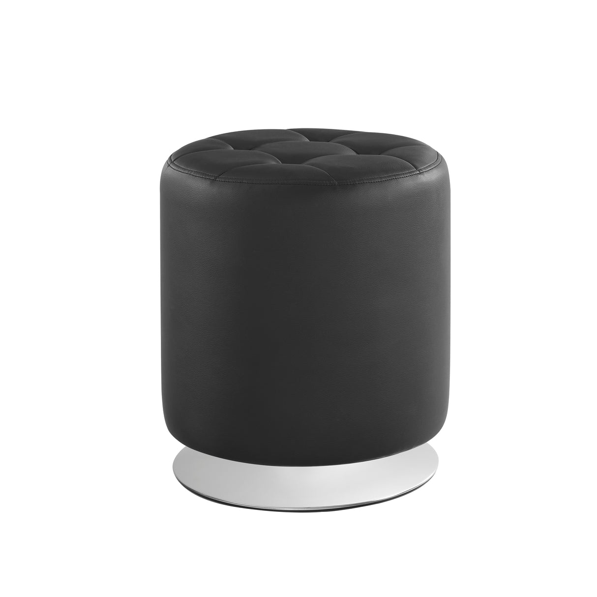Saylor Black Swivel Ottoman