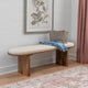 Oscar Pillar Oatmeal Wood Bench