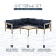 Svana Beige or Navy 4PC Sectional Set