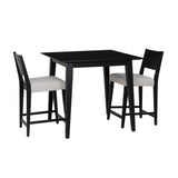 Cosgrove Black Upholstered 3PC Counter Set