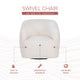 Skyler White Sherpa Swivel Chair