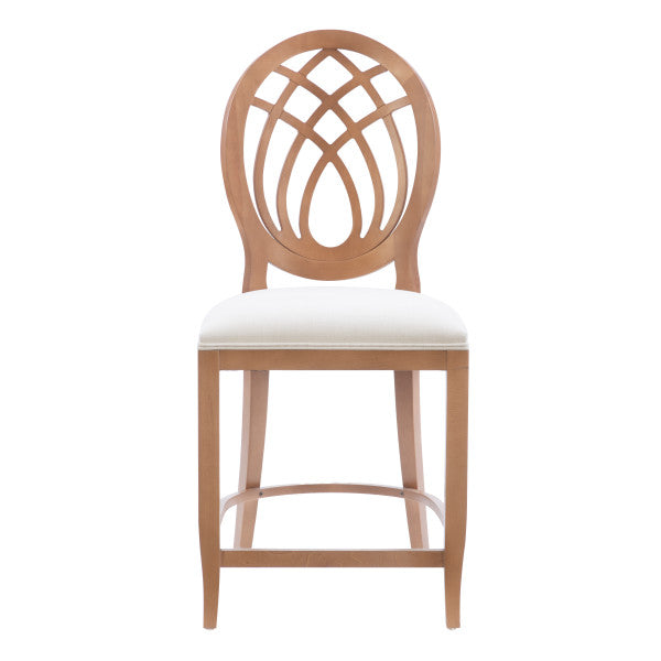 Oakley Brown Counter Stools Upholstered Seat (Set of 2)