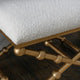 Campaign Cream Boucle Gold Sphere Stool