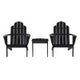 Adirondack Black 2 Chair 1 Table Set