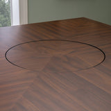 Seneca Brown Counter Height Table With Lazy Susan