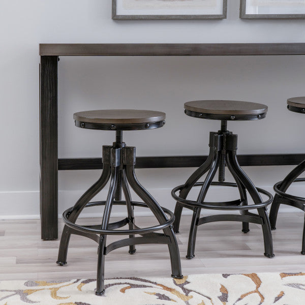 Haywood Adjustable Height Backless Stools (Set of 2)