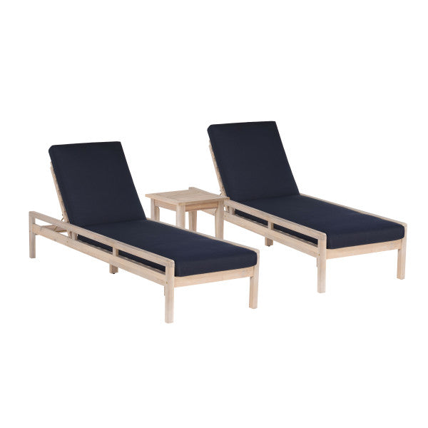 Svana Blue 3PC Chaise Lounge Set