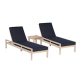 Svana Blue 3PC Chaise Lounge Set