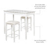 Lance Tavern Set Black With Faux Marble Top