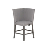 Seneca Gray Upholstered Corner Counter Seat