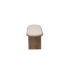 Oscar Pillar Oatmeal Wood Bench
