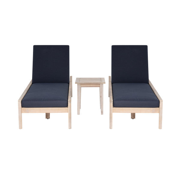 Svana Blue 3PC Chaise Lounge Set