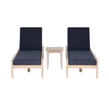Svana Blue 3PC Chaise Lounge Set