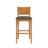 Reese Brown Bar Stools Upholstered Seat (Set of 2)