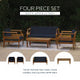 Corolla Navy 4PC Chat Set