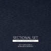 Svana Beige or Navy 4PC Sectional Set