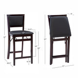 Keira Gray wash Padded Back Folding Bar Stool