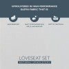 Corolla Navy or Beige Loveseat and Coffee Table Set