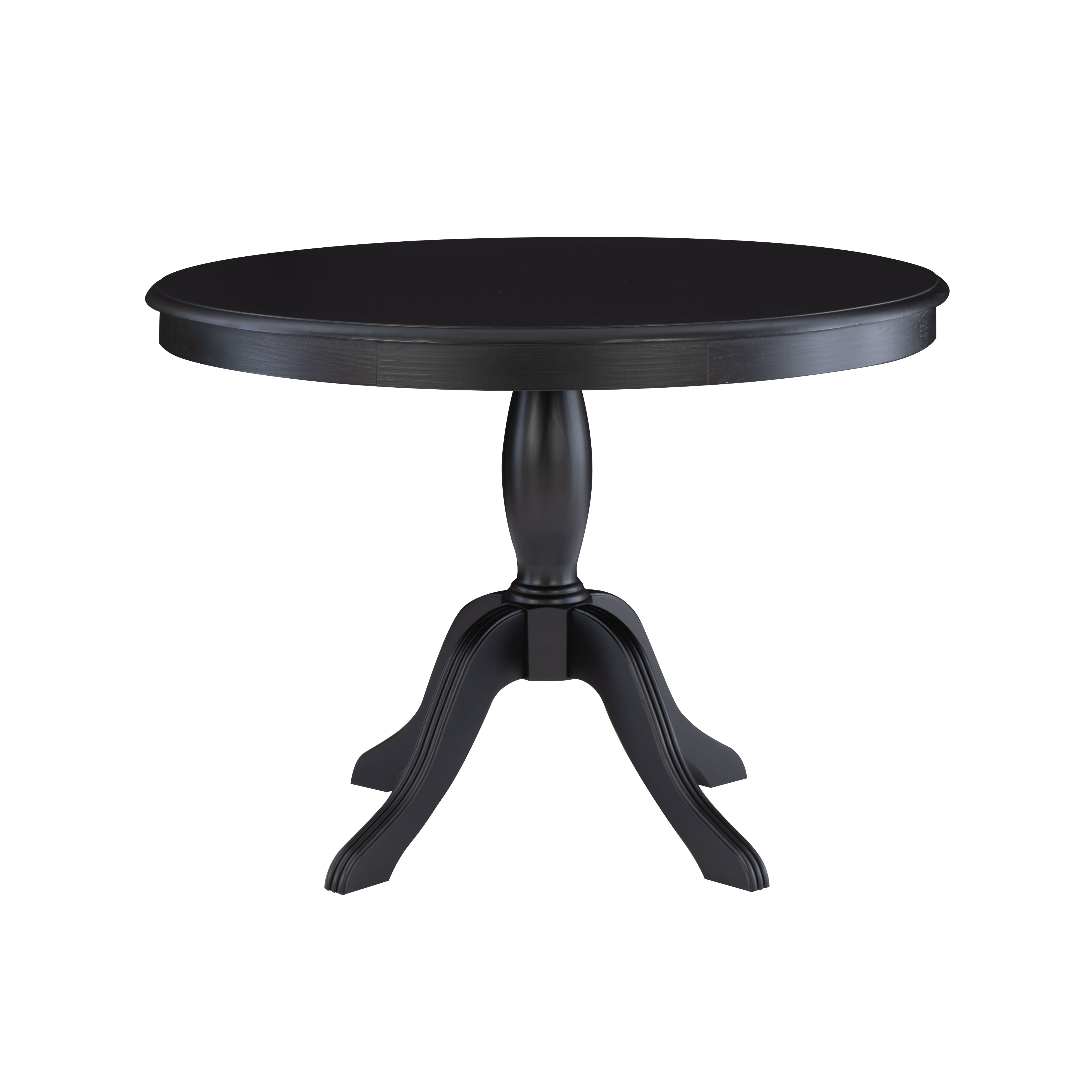 バレエ Retune. round tops / black Norah Black Pedestal Table – Linon Home & Design LLC