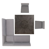 Seneca Gray Counter Group Bench Nook 6PC