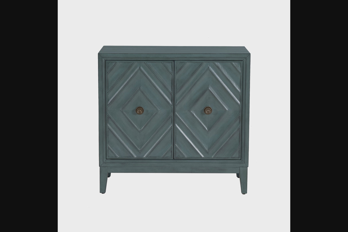 Dian Diamond Blue 2 Door Cabinet