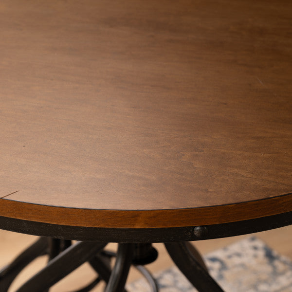 Haywood Gray Round Adjustable Bar Table