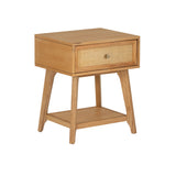 Cassie Cane Side Table Nightstand