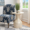 Capiz Cream Hourglass Side Table