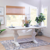 Banks White 6 Piece Table Bench 4 Chair