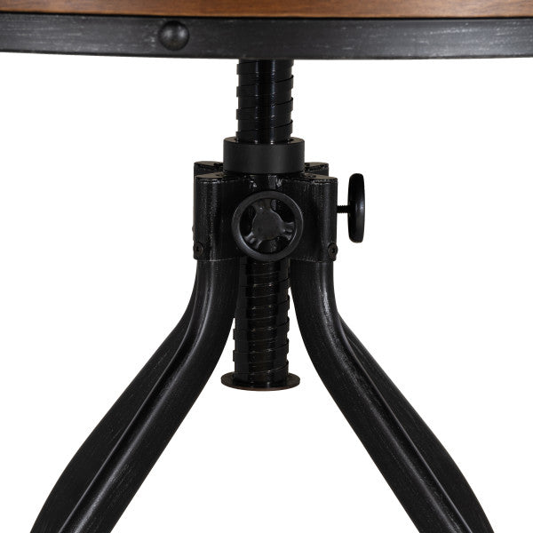 Haywood 5PC Round Bar Table Set with Adjustable Stools