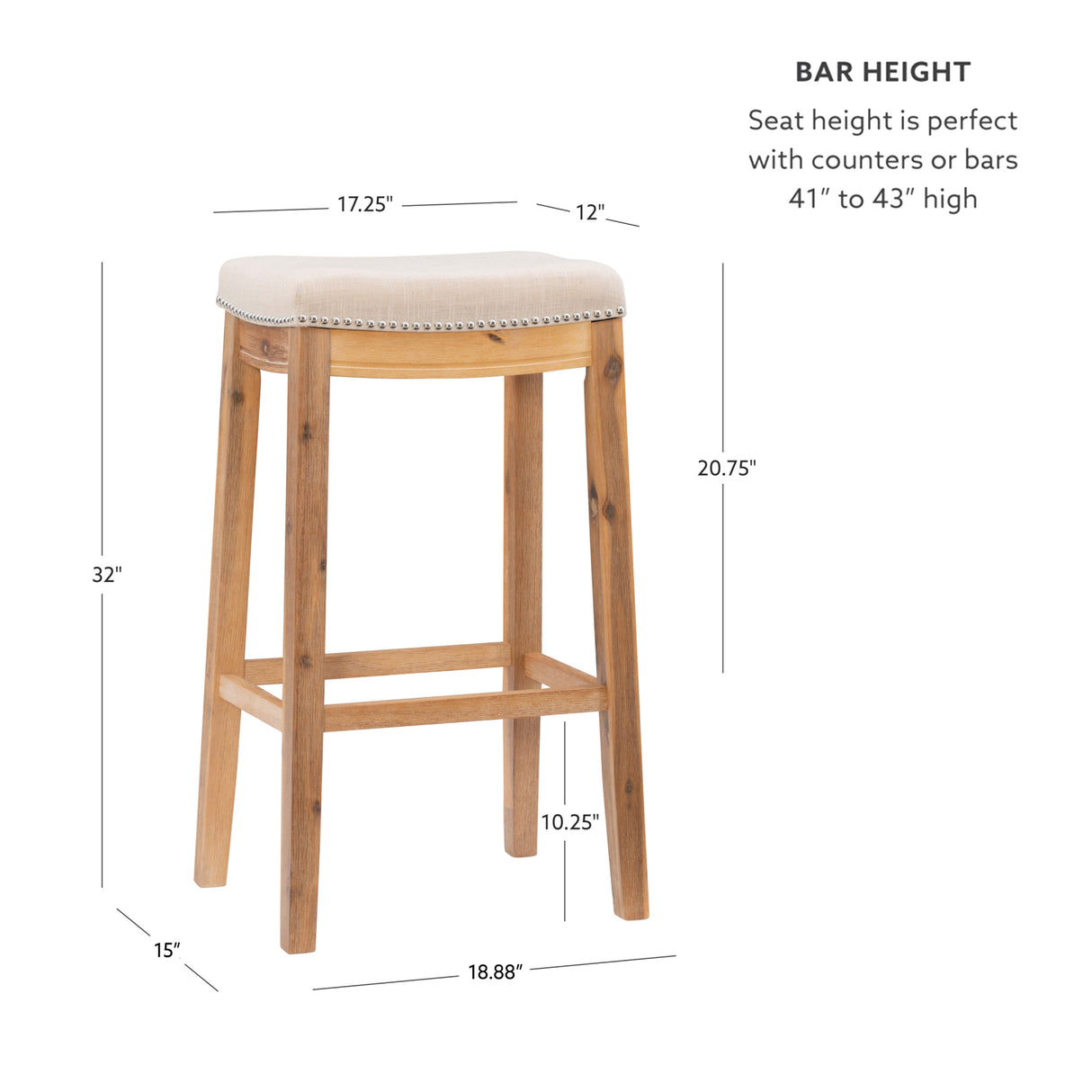 Claridge Linen Stool