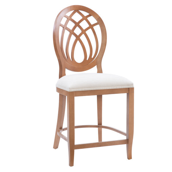 Oakley Brown Counter Stools Upholstered Seat (Set of 2)