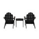 Adirondack Black 2 Chair 1 Table Set