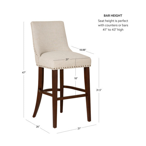 Auden Natural Espresso Stool