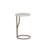 Capiz Round Metal Side Table