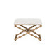 Campaign Cream Boucle Gold Sphere Stool