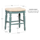 Marino Antique Backless Bar or Counter Stool