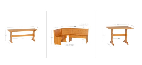 Chelsea Natural Corner Nook Set