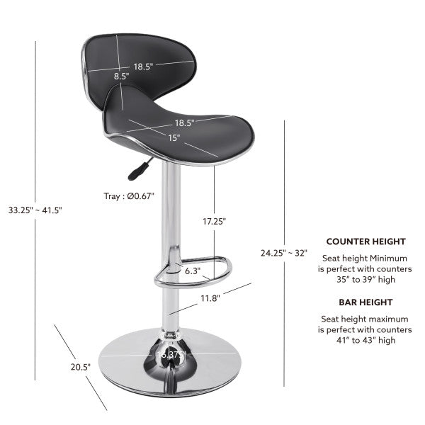 Beldon Faux Leather Bar Stool