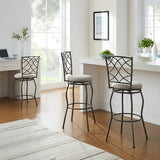 Karla Pewter Adjustable Leg Stools (Set of 3)