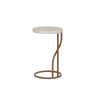 Capiz Round Metal Side Table