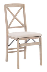 Triena Grey Wash Mission Folding Chair