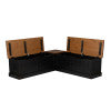 Norah Black Walnut Nook Black Table 2 Chair
