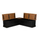Norah Black Walnut Nook Black Table 2 Chair