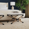 Campaign Striped Accent Stool