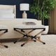 Campaign Striped Accent Stool