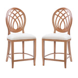 Oakley Brown Counter Stools Upholstered Seat (Set of 2)