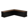 Norah Black Walnut Nook Black Table 2 Chair
